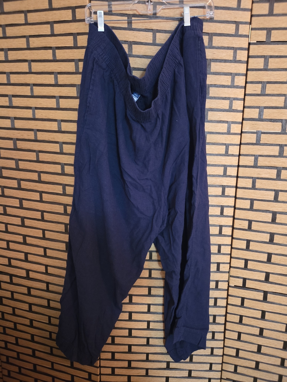 Old Navy Women's Plus Size 3X Navy Blue High Rise Wide Leg Comfort Waist Pants